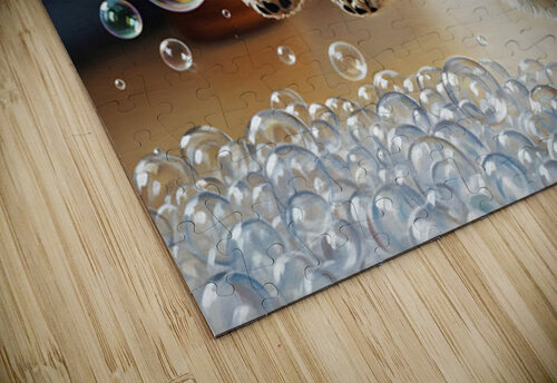 Poodle Puppy Discovers Bath Bubbles Puppy Prints puzzle