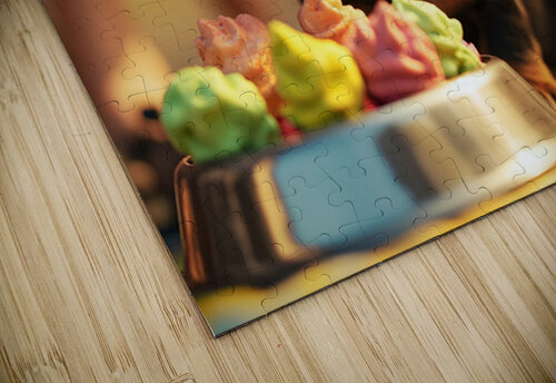 Tired Birthday Puppy Rests After Party Fun Puppy Prints puzzle