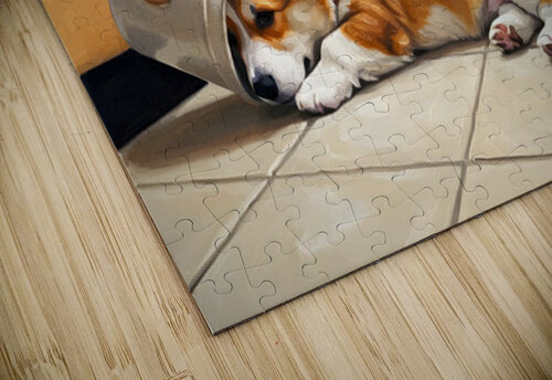 Free Corgi Puppy Celebrates His Escape Puppy Prints puzzle