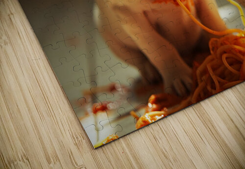 Satisfied Puppy Rests After Big Meal Puppy Prints puzzle