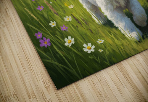 Bichon Frise Puppy Discovers Pirate Treasure Map Puppy Prints puzzle