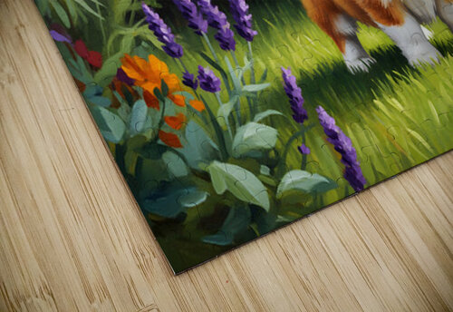 Corgi Puppy Discovers Superhero Mask In Bedroom Puppy Prints puzzle