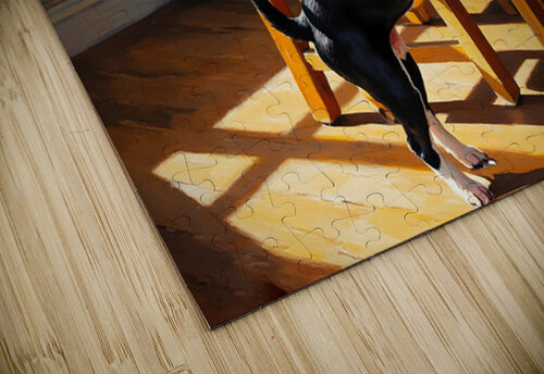 Boston Terrier Puppy Watches Family Board Game Puppy Prints puzzle