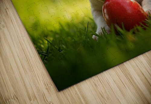 Satisfied Puppy After Apple Snack Puppy Prints puzzle