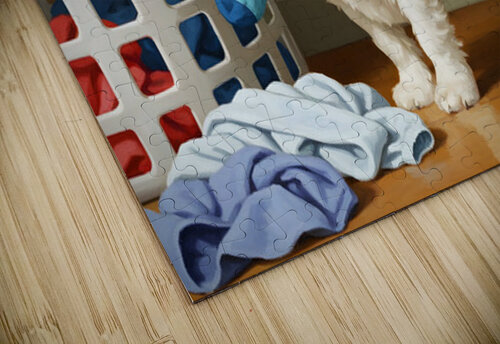 Playful Shih Tzu Puppy Escapes With Stolen Sock Puppy Prints puzzle