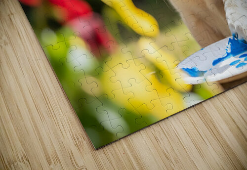 Golden Retriever Puppy Ready To Give Pawprint Autograph Puppy Prints puzzle