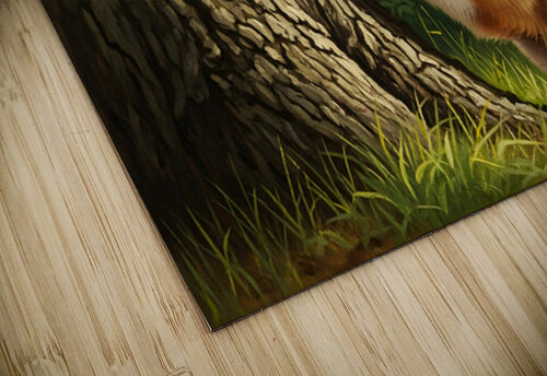 Corgi Puppy Spots Squirrel At Tree Base Puppy Prints puzzle