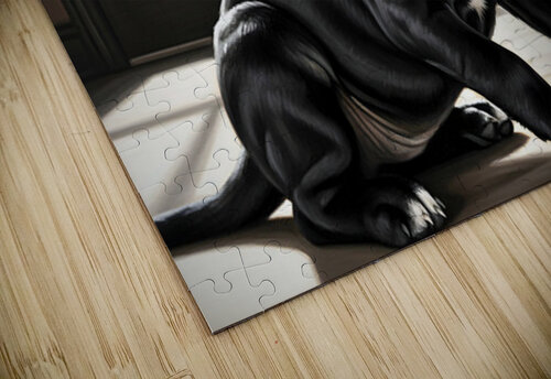 Cane Corso Puppy Seeks Shelter Under Table Puppy Prints puzzle