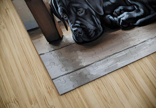 Brave Cane Corso Puppy Emerges From Hiding Puppy Prints puzzle