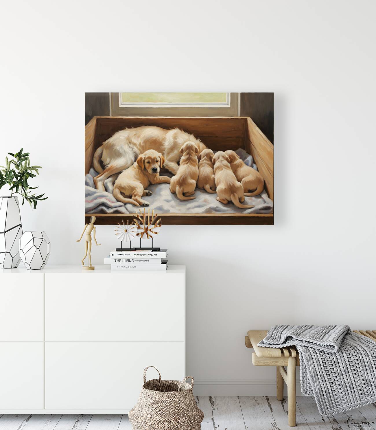 Golden Retriever Puppy Finds Comfort With Mother Reproduction