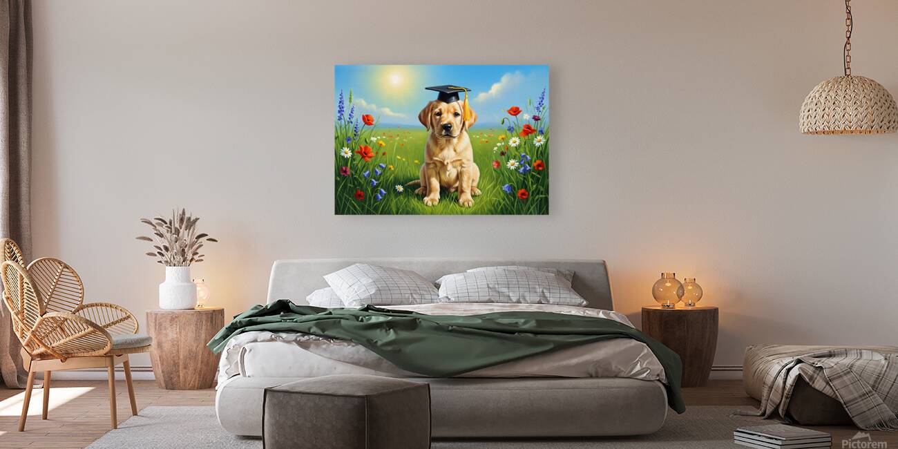 Labrador Puppys Big Graduation Day Reproduction