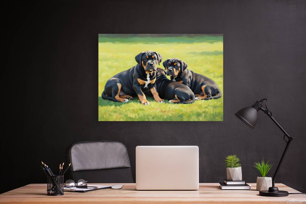 Content Cane Corso Puppy Rests After Big Adventure Reproduction