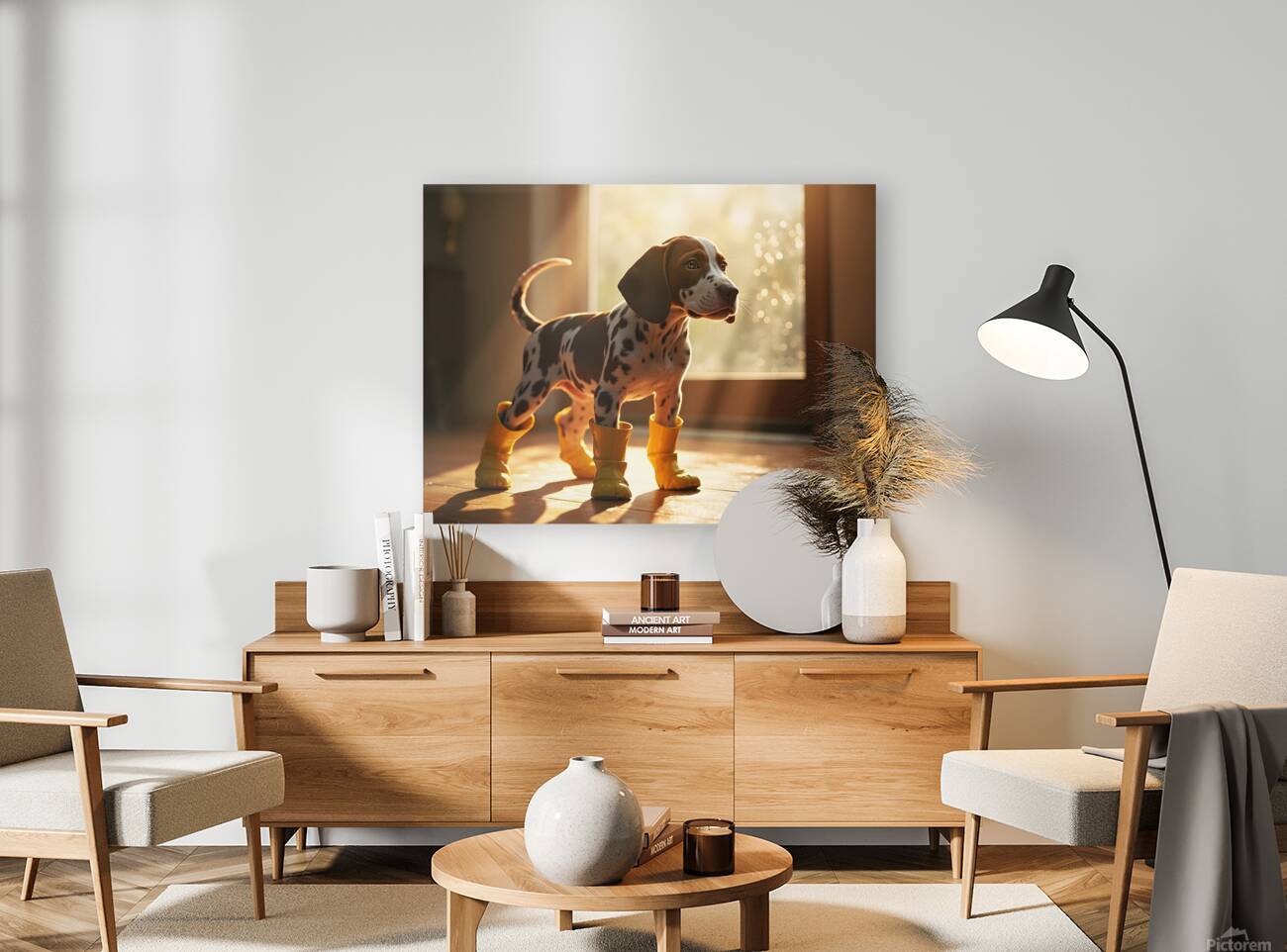 German Shorthaired Pointer Puppy Gets Ready For Rain Reproduction