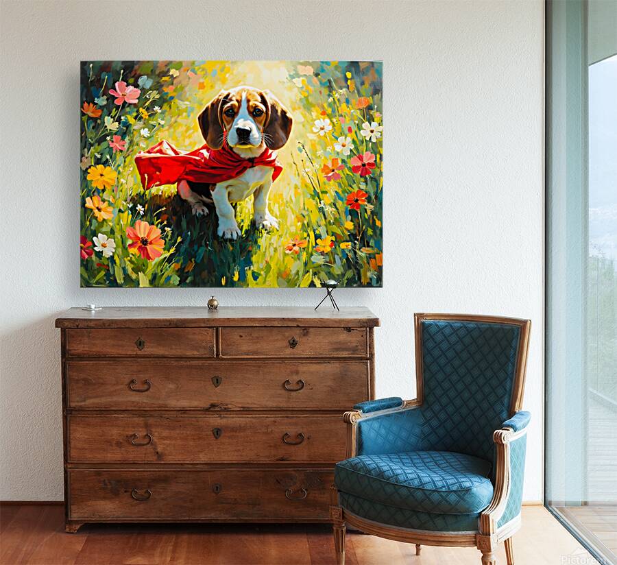 Beagle Puppy Discovers His Magic Cape Reproduction