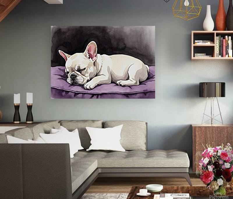 French Bulldog Puppy Sleeps Peacefully Through Night Reproduction