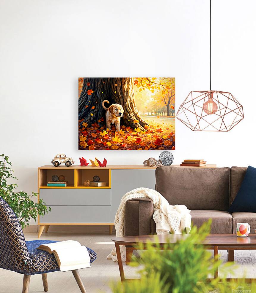 Curious Labrador Puppy Peeking Around Garden Corner Reproduction