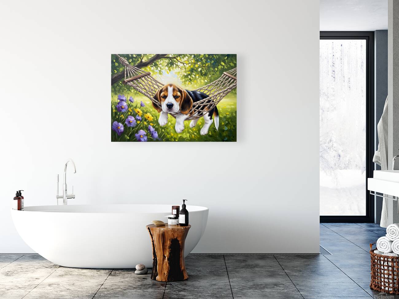 Beagle Puppy Discovers Perfect Hammock Spot Reproduction