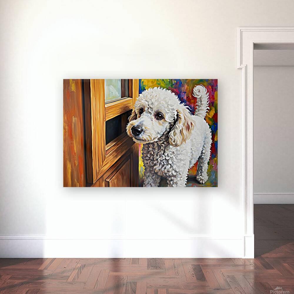Poodle Puppy Discovers The Mail Slot Reproduction