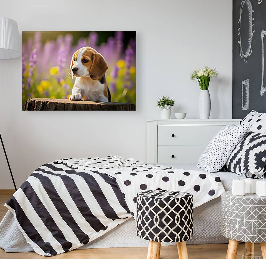 Beagle Puppy Claims His Royal Throne Reproduction