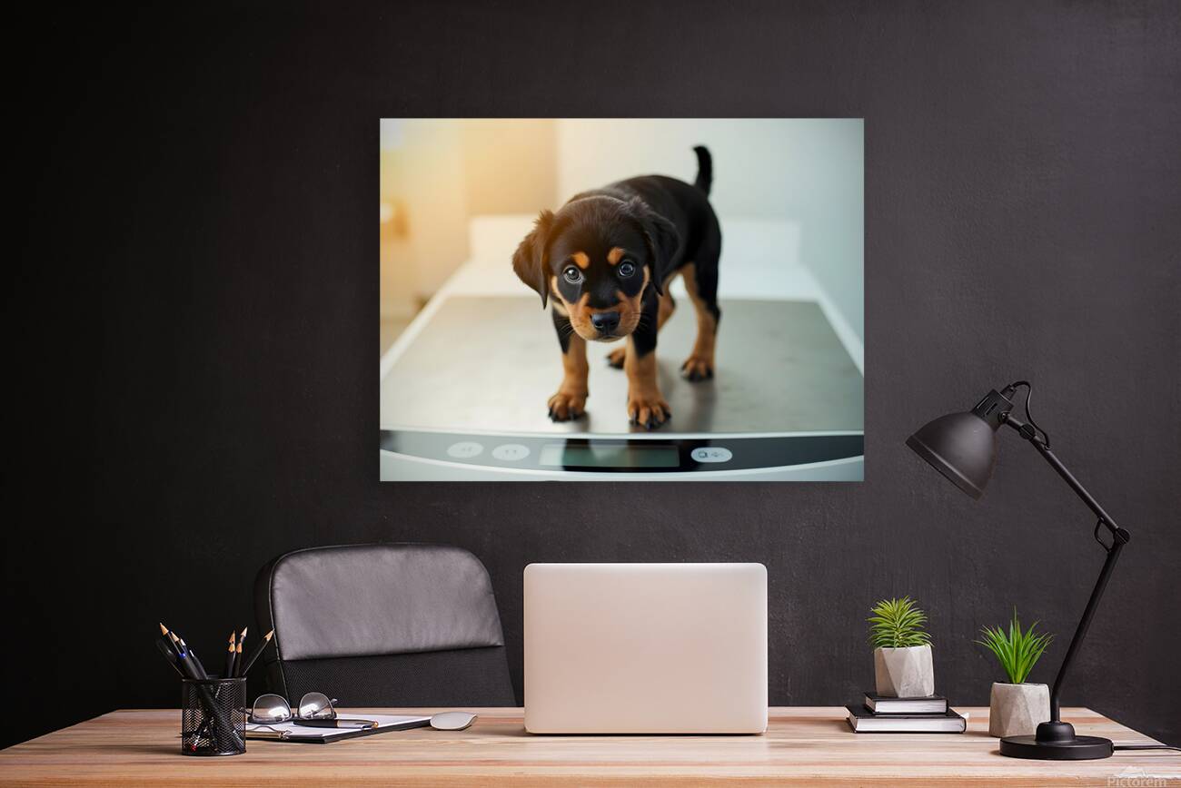 Brave Puppy Completes The Weighing Reproduction