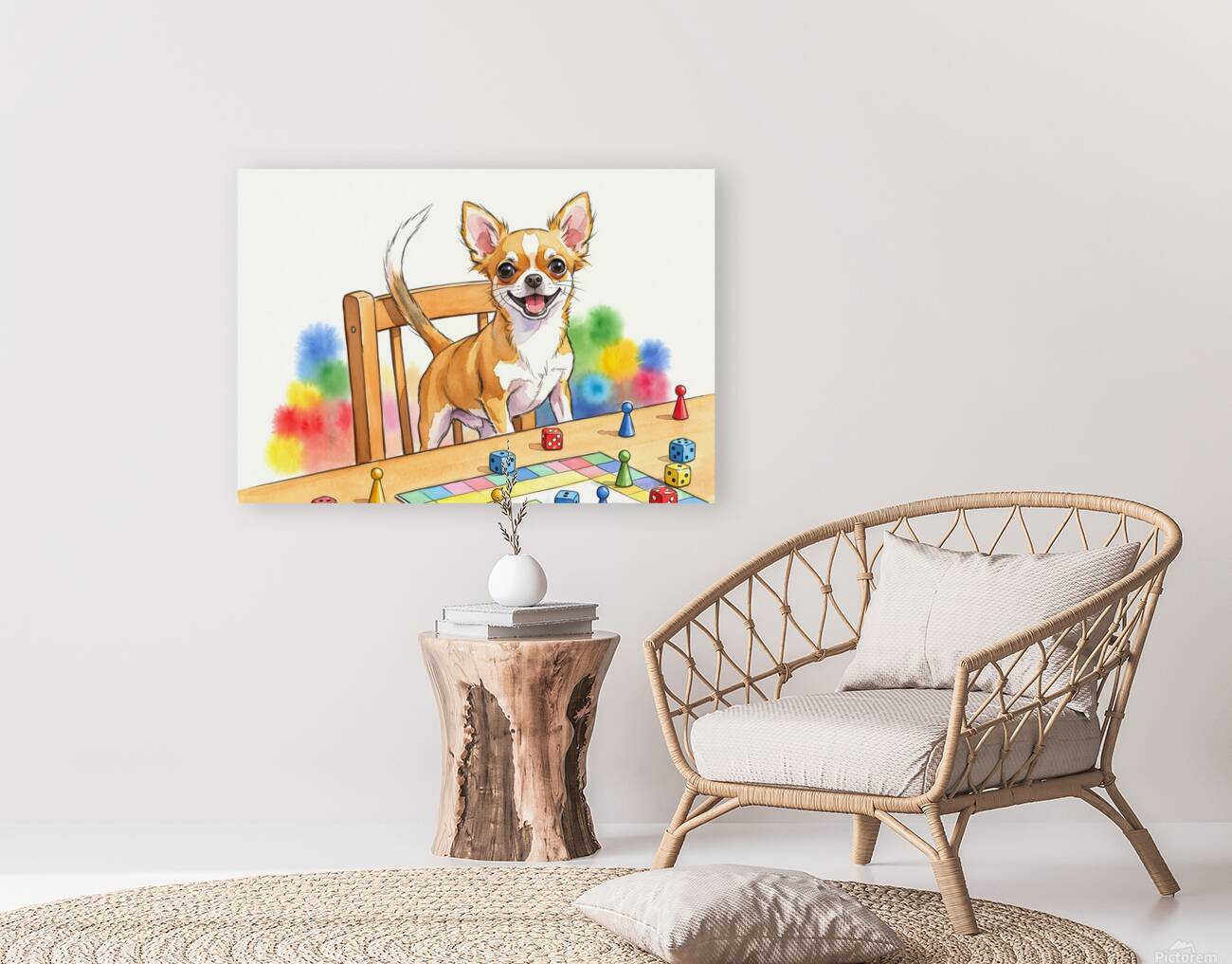 Puppy Participates In Family Board Game Reproduction