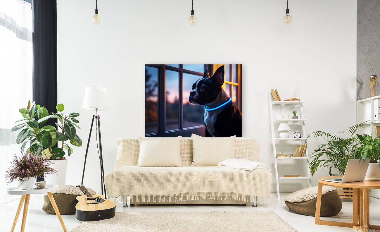 Boston Terrier Puppy Gets Special Collar Reproduction