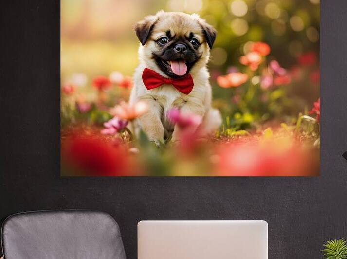 Pug Puppy Gets Ready For Special Day by Puppy Prints