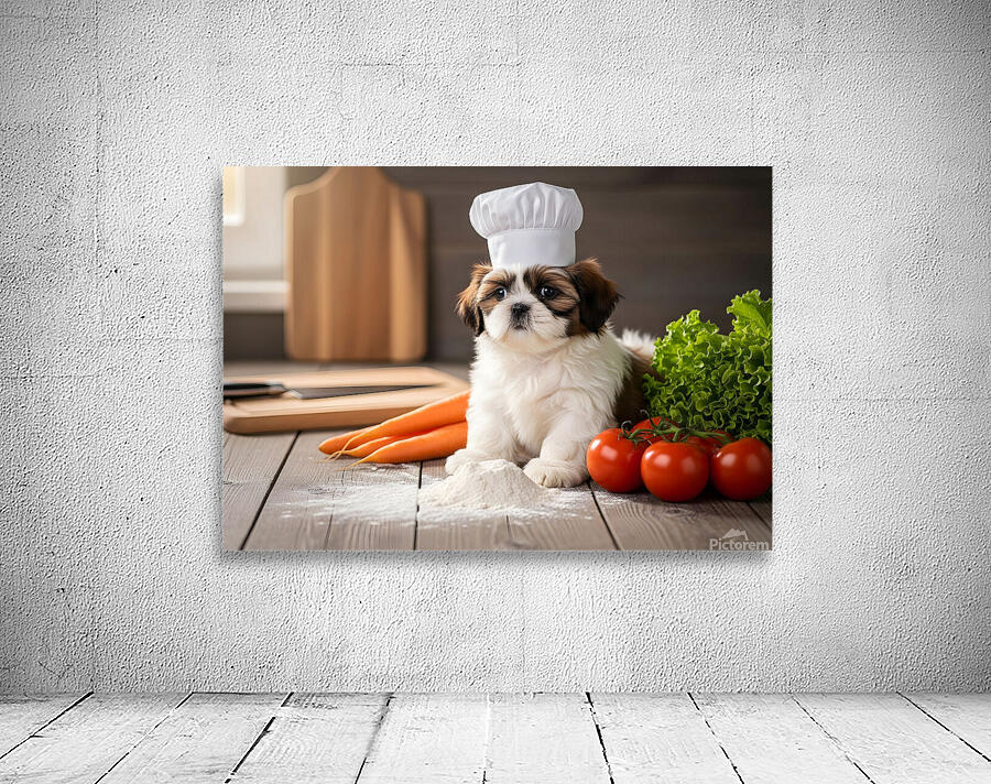 Shih Tzu Puppy Chef Ready To Cook Wall Preview