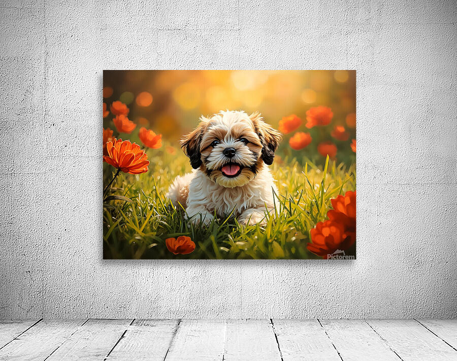 Happy Shih Tzu Puppy Rests After First Adventure Wall Preview