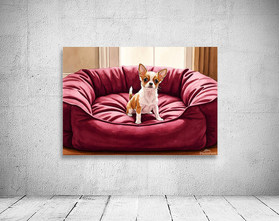 Tiny Chihuahua Puppy Discovers Giant Dog Bed Wall Preview