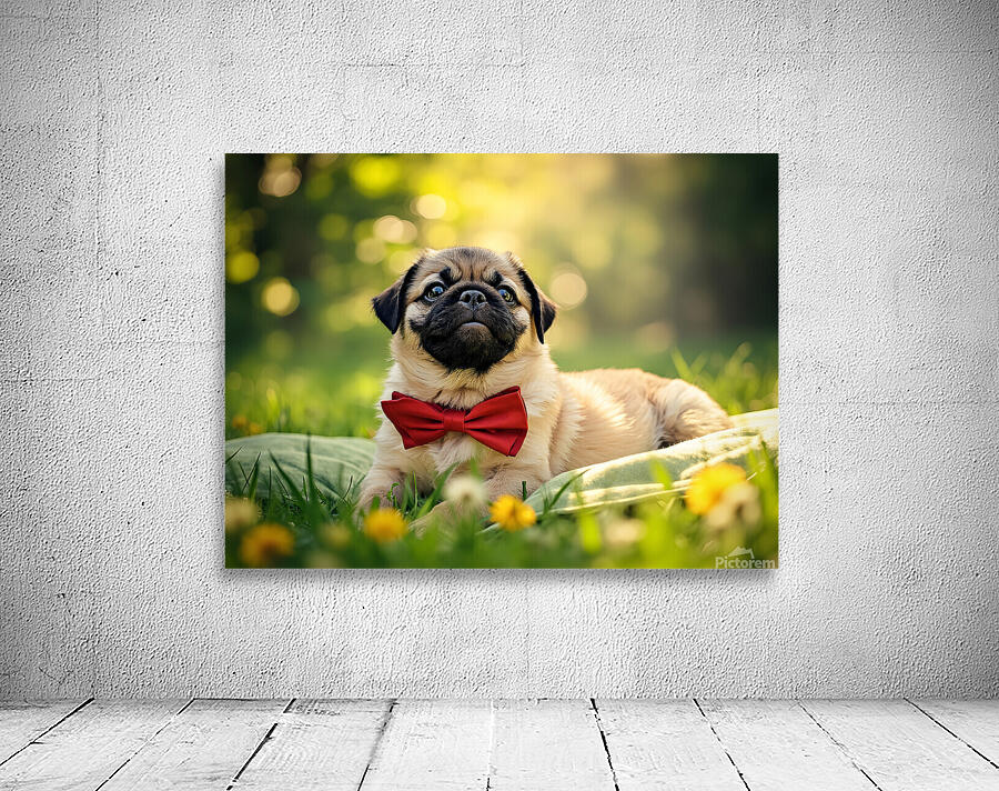 Pug Puppy Relaxes After Fun Day Wall Preview