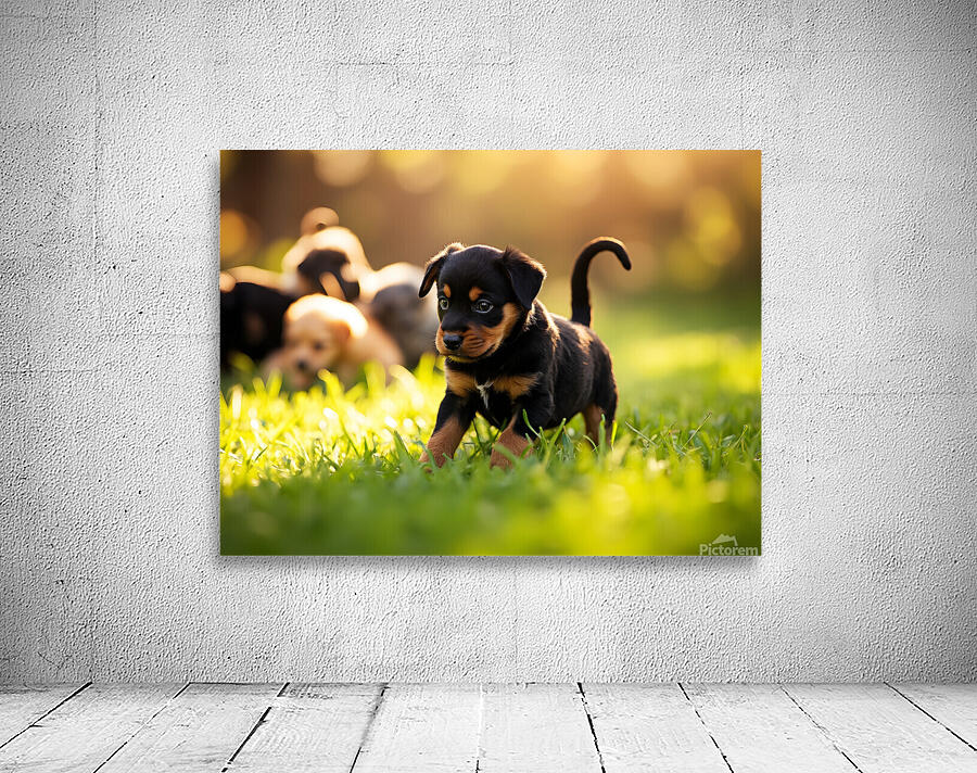 Rottweiler Puppy Ready To Play Wall Preview