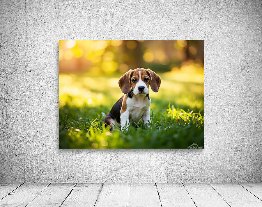 Beagle Puppy Senses Something Strange Behind Him Wall Preview
