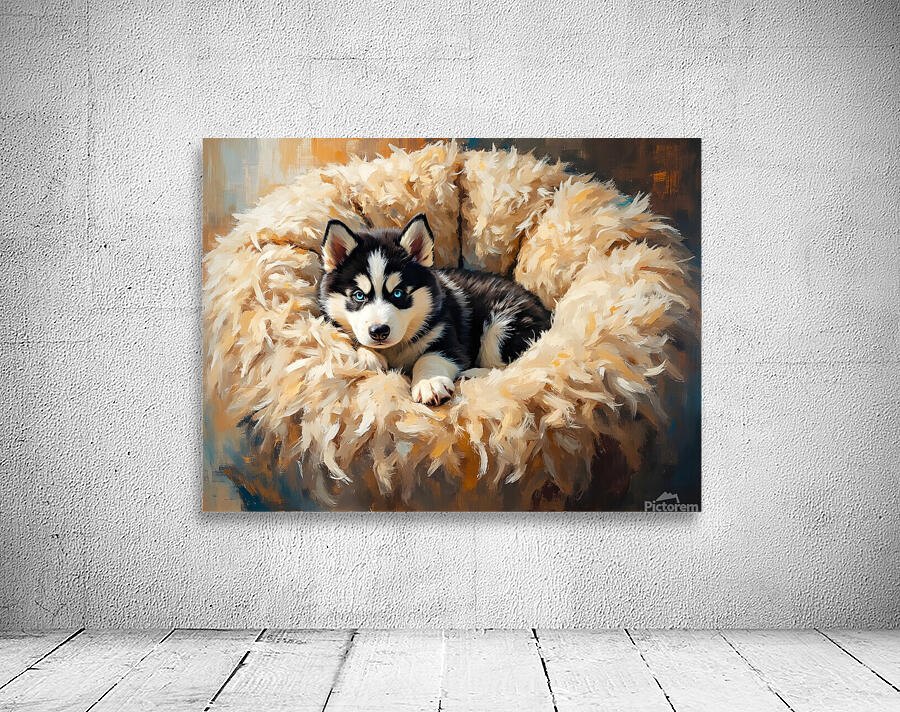 Little Husky Puppy Discovers Giant Cozy Dog Bed Wall Preview