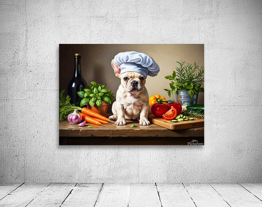French Bulldog Puppy Chef Ready To Cook Wall Preview