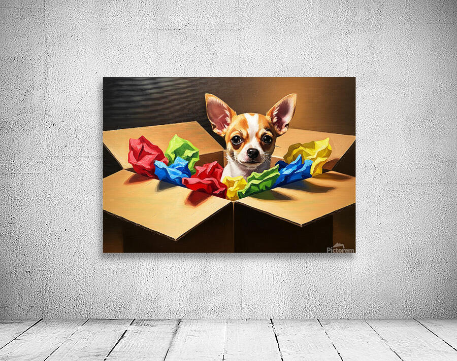 Chihuahua Puppy Naps After Christmas Present Adventure Wall Preview