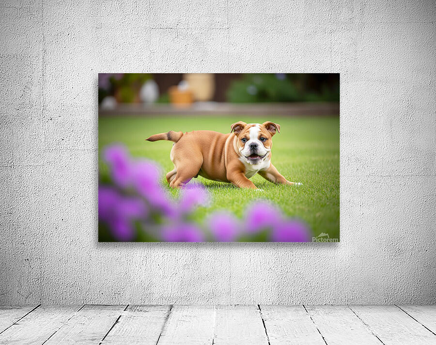 Bulldog Puppy Discovers His Tail Wall Preview