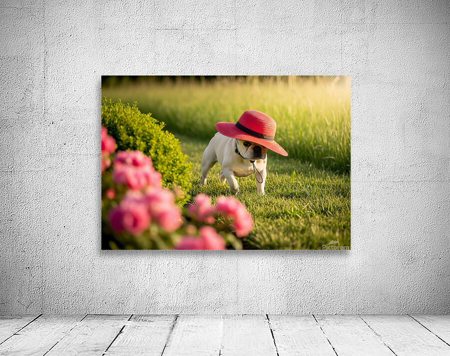 French Bulldog Puppy Discovers A Big Red Hat Wall Preview