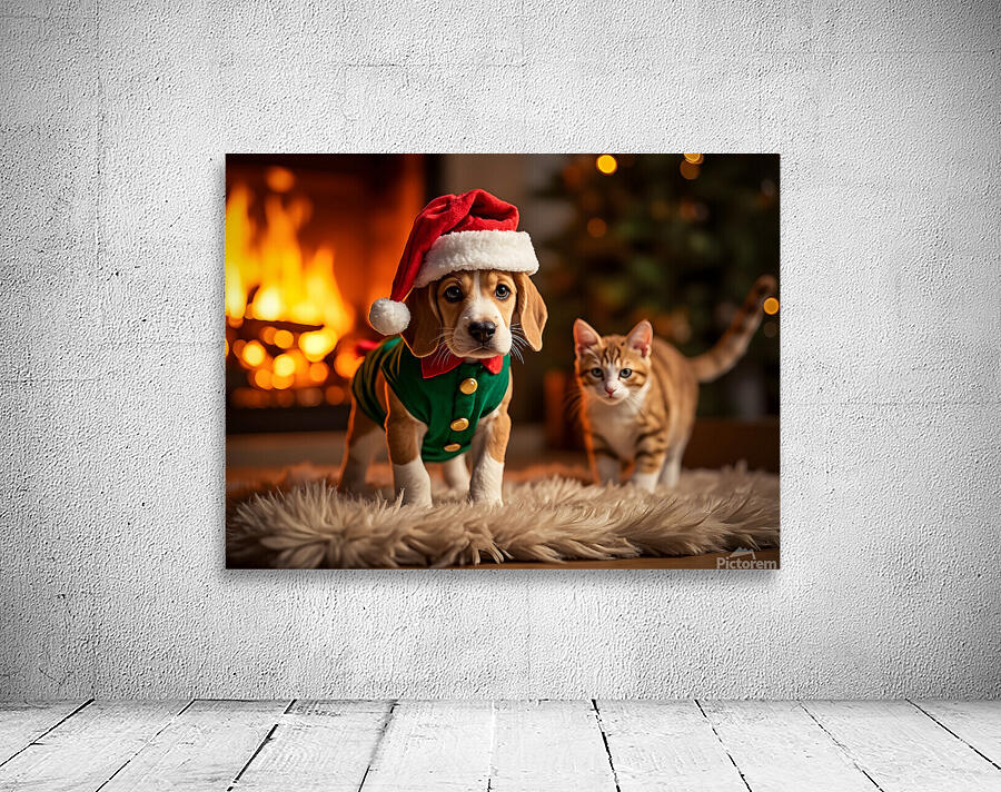 Beagle Puppy Rests After Holiday Adventures Wall Preview