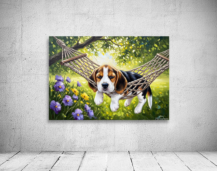 Beagle Puppy Discovers Perfect Hammock Spot Wall Preview