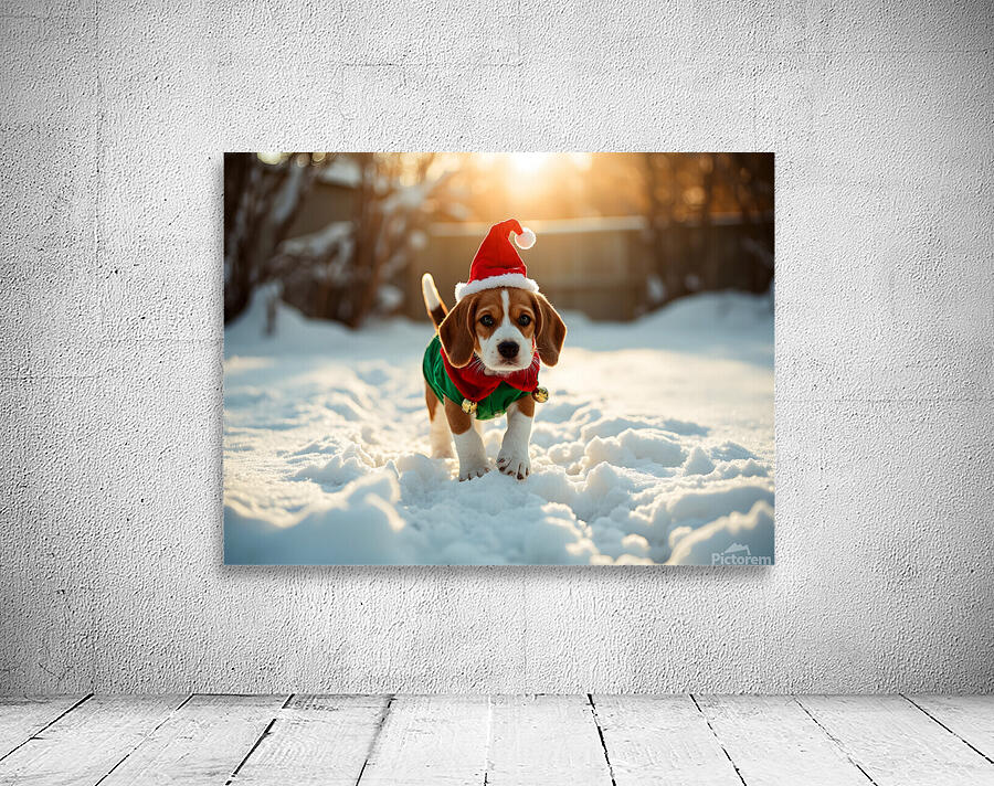 Beagle Puppy Gets Ready For Holiday Fun Wall Preview