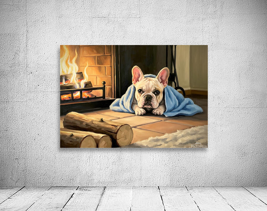 French Bulldog Puppy Happy And Warm After Beach Adventure Wall Preview