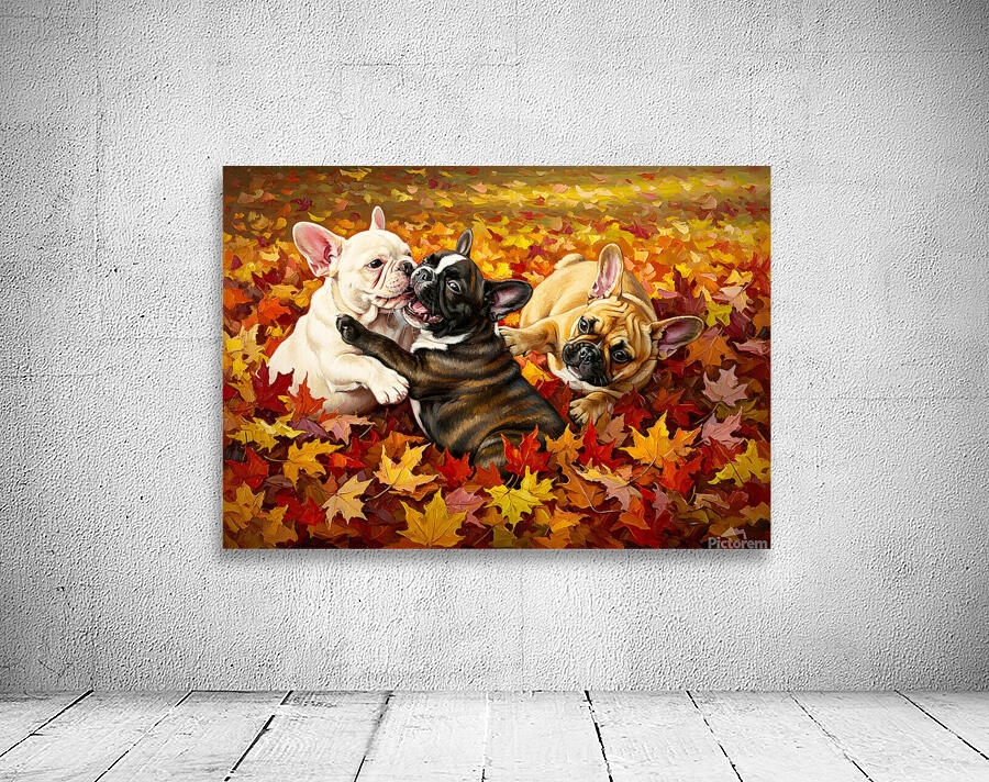 French Bulldog Puppy Rests After Autumn Play Wall Preview