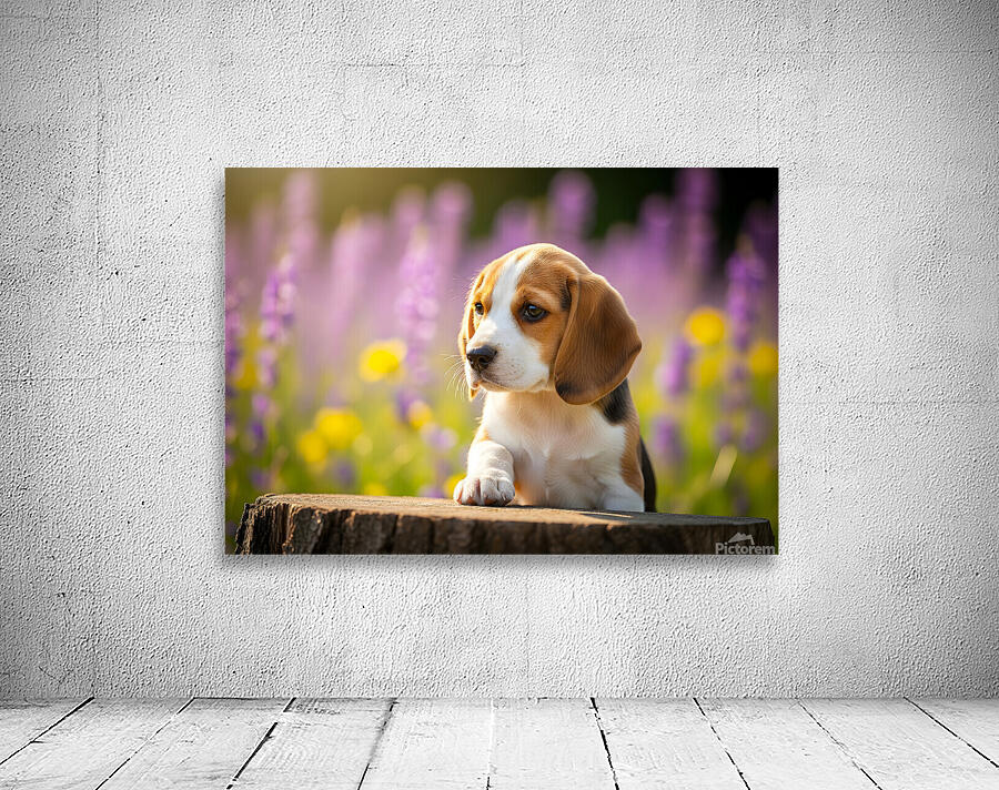 Beagle Puppy Claims His Royal Throne Wall Preview