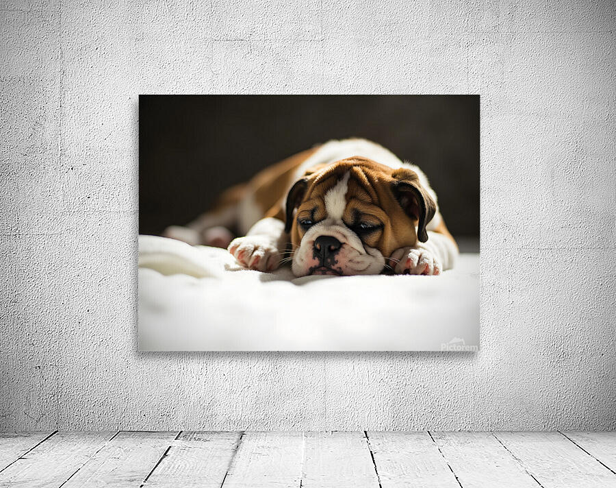 Bulldog Puppy Perfect Portrait Pose Wall Preview
