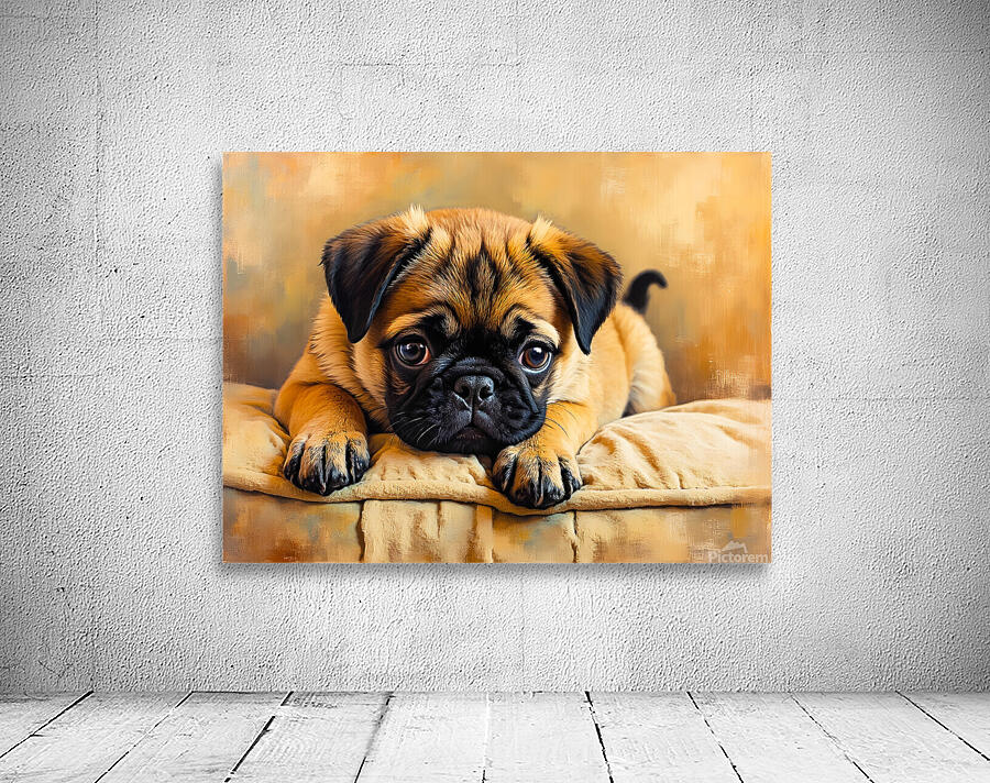 Pug Puppy Discovers The Amazing Moving Picture Box Wall Preview