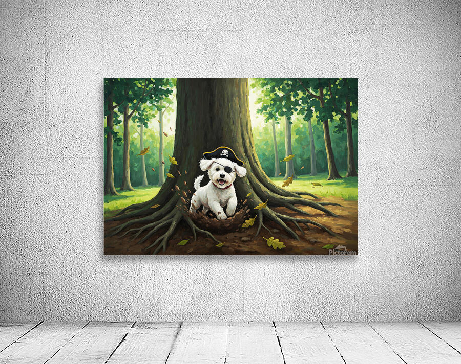 Successful Bichon Pirate Finds Amazing Treasure Chest Wall Preview