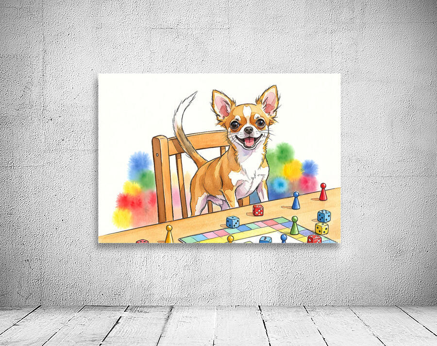 Puppy Participates In Family Board Game Wall Preview