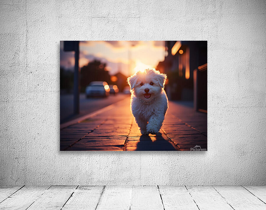 Bichon Frise Puppy Gets Ready For Night Out Wall Preview