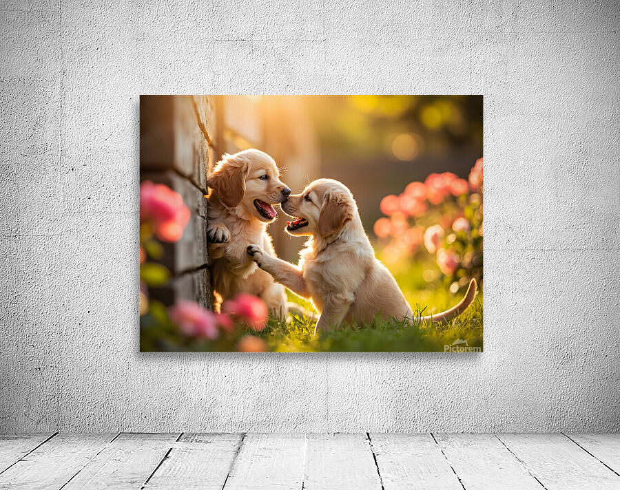 Golden Puppy Happy With New Fence Friend Wall Preview